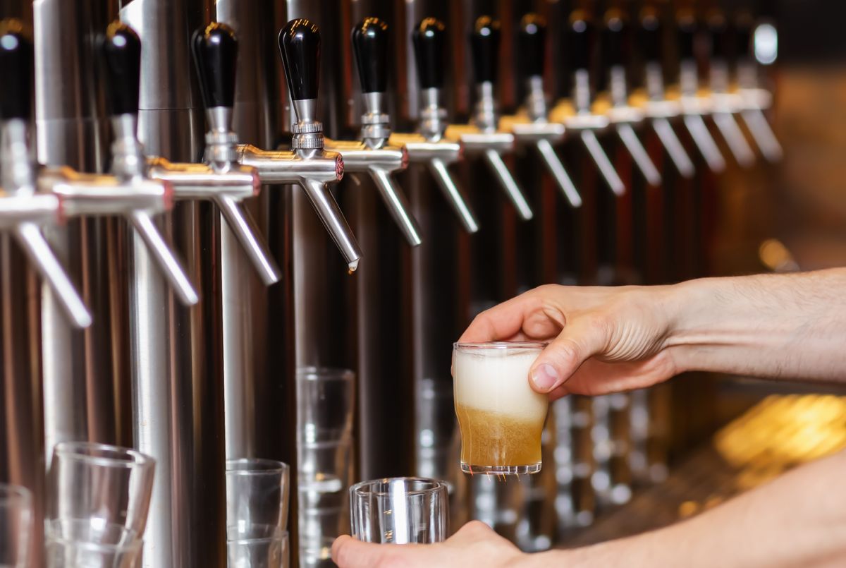 Valves dispense beer